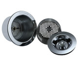 Mountain Plumbing 3-in-1 – 3-1/2" Kitchen Sink Strainer with Stopper Lid and Lift-Out Basket - Matte Black - MT115/MB