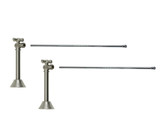 Mountain Plumbing Lavatory Supply Kit - Brass Cross Handle with 1/4 Turn Ball Valve - Angle Sweat, No Trap - Unlacquered Brass - MT6123X-NL/ULB