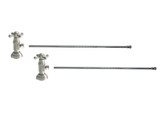 Mountain Plumbing Lavatory Supply Kit - Brass Cross Handle with 1/4 Turn Ceramic Disc Cartridge Valve - Angle, No Trap - Antique Brass - MT4931X-NL/AB