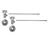 Mountain Plumbing Lavatory Supply Kit - Brass Cross Handle with 1/4 Turn Ceramic Disc Cartridge Valve - Angle, No Trap - Weathered Copper - MT4930X-NL/WCP