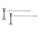 Mountain Plumbing Lavatory Supply Kit - Brass Cross Handle with 1/4 Turn Ceramic Disc Cartridge Valve - Angle Sweat, No Trap - Unlacquered Brass - MT8122X-NL/ULB