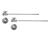 Mountain Plumbing Lavatory Supply Kit - Brass Oval Handle with 1/4 Turn Ball Valve - Straight, No Trap - Unlacquered Brass - MT4127-NL/ULB