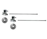 Mountain Plumbing Lavatory Supply Kit - Contemporary Lever Handle with 1/4 Turn Ceramic Disc Cartridge Valve - Straight, No Trap - White - MT5121L-NL/WH