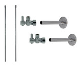 Mountain Plumbing Lavatory Supply Kit - Mini Lever Handle with 1/4 Turn Ball Valve - Angle, Cover Tubes, No Trap - Champagne Bronze - MT593BL-NL/CHBRZ