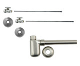 Mountain Plumbing Lavatory Supply Kit - Brass Oval Handle with 1/4 Turn Ball Valve - Straight, Bottle Trap - Champagne Bronze - MT4420-NL/CHBRZ