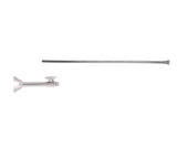 Mountain Plumbing Toilet Supply Kit - Brass Oval Handle with 1/4 Turn Ball Valve - Straight Sweat, Flat Head Riser - Polished Brass - MT4811X-NL/PVD