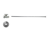 Mountain Plumbing Toilet Supply Kit - Brass Oval Handle with 1/4 Turn Ball Valve - Straight, Flat Head Riser - Antique Copper - MT4223-NL/ACP