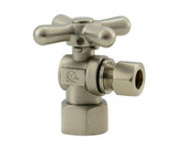Mountain Plumbing Brass Cross Handle with 1/4 Turn Ball Valve - Lead Free - Angle (1/2" Female IPS) - Satin Gold - MT616-NL/SG