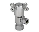 Mountain Plumbing Brass Cross Handle with 1/4 Turn Ceramic Disc Cartridge Valve - Lead Free - Angle (1/2" Compression) - Champagne Bronze - MT4003X-NL/CHBRZ