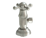 Mountain Plumbing Brass Deluxe Cross Handle with 1/4 Turn Ceramic Disc Cartridge Valve - Lead Free - Angle (1/2" Female) - Pewter - MT4004X-NL/PEW