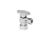 Mountain Plumbing Brass Oval Handle with 1/4 Turn Ball Valve - Lead Free - Angle (1/2" Compression) - Pewter - MT403-NL/PEW