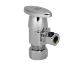 Mountain Plumbing  MT6003-NL/BRS Brass Oval Handle with 1/4 Turn Ceramic Disc Cartridge Valve - Lead Free - Angle (1/2" Compression) - Brushed Stainless