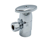 Mountain Plumbing Brass Oval Handle with 1/4 Turn Ceramic Disc Cartridge Valve - Lead Free - Angle (1/2" Female IPS) - Unlacquered Brass - MT6001-NL/ULB