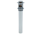 Mountain Plumbing EZ-CLICK™ Soft Touch Round Lavatory Drain - With Overflow - Antique Brass - MT741/AB