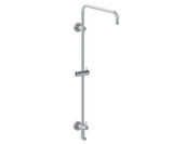 Mountain Plumbing Rain Rail Plus Wall Mounted Shower Rail with Bottom Outlet Integral Waterway and Diverter - Matte Black - MTRRP/MB
