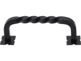 Top Knobs Twist 3 3/4" Center to Center Bar Pull, Patina Black - M713