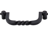Top Knobs Twist 3 3/4" Center to Center Drop handle, Patina Black - M644