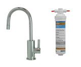 Mountain Plumbing Cold Water Dispenser Faucet with Contemporary Round Base & Handle & Mountain Pure® Water Filtration System - Polished Gold - MT1843FIL-NL/GPB