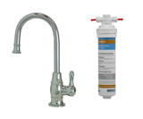 Mountain Plumbing Cold Water Dispenser Faucet with Traditional Curved Body & Curved Handle & Mountain Pure® Water Filtration System - Stain Chrome - MT1853FIL-NL/SC