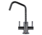 Mountain Plumbing  MT1821-NL/BRS Hot & Cold Water Faucet with Contemporary Round Body & Handles (120° Spout) - Brushed Stainless