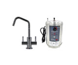Mountain Plumbing Hot & Cold Water Faucet with Contemporary Round Body & Handles (120° Spout) & Little Gourmet® Premium Hot Water Tank - Chrome - MT1821DIY-NL/CPB