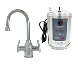 Mountain Plumbing Hot & Cold Water Faucet with Modern Curved Body & Handles & Little Gourmet® Premium Hot Water Tank - PVD Brushed Bronze - MT1801DIY-NL/PVDBB