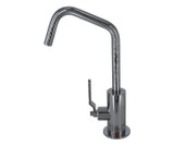 Mountain Plumbing Hot Water Faucet with Contemporary Round Body & Industrial Lever Handle (120° Spout) - Matte Black - MT1820-NLIH/MB
