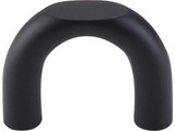 Top Knobs M548 BLK Nouveau II Curved Door Pull 1 1/4" (c-c) - Flat Black