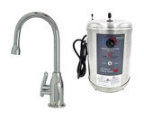 Mountain Plumbing Hot Water Faucet with Modern Curved Body & Handle & Little Gourmet® Premium Hot Water Tank - Polished Gold - MT1800DIY-NL/GPB