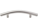 Top Knobs Curved 3 3/4" Center to Center Bar Pull, Brushed Satin Nickel - M534
