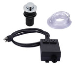 Mountain Plumbing Round Deluxe Raised Waste Disposer Air Switch with Freedom Mount - Black - MT957R/BL