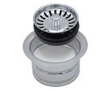 Mountain Plumbing Garbage Disposer Strainer & Stopper with Extended Flange - Black - MT202/BL
