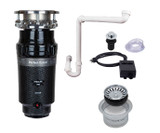 Mountain Plumbing MTSINK1DE/PVDBB Continuous Feed 3-Bolt Mount 3/4 HP Waste Disposer Kit - Stopper & Strainer - Air Switch - Trap - Deluxe Package - Extended Flange - PVD Brushed Bronze