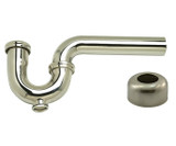 Mountain Plumbing  MT315X/SC 1-1/2" P-Trap - Traditional Style with Clean-Out Plug & High Box Flange - Stain Chrome