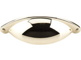 Top Knobs Arendal 2 1/2" Center to Center Cup/Bin Pull, Polished Brass - M398