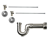 Mountain Plumbing Lavatory Supply Kit - Brass Cross Handle with 1/4 Turn Ball Valve - Angle, Massachusetts P-Trap - Champagne Bronze - MT621MASS-NL/CHBRZ