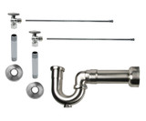 Mountain Plumbing Lavatory Supply Kit - Brass Oval Handle with 1/4 Turn Ball Valve - Angle, Massachusetts P-Trap - PVD Brushed Bronze - MT401MASS-NL/PVDBB