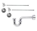 Mountain Plumbing Lavatory Supply Kit - Brass Oval Handle with 1/4 Turn Ball Valve - Angle, P-Trap 1-1/4" - Champagne Bronze - MT7200-NL/CHBRZ