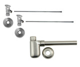 Mountain Plumbing Lavatory Supply Kit - Brass Oval Handle with 1/4 Turn Ceramic Disc Cartridge Valve - Angle, Bottle Trap - Unlacquered Brass - MT9000-NL/ULB