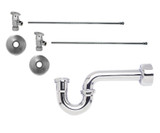 Mountain Plumbing Lavatory Supply Kit - Brass Oval Handle with 1/4 Turn Ceramic Disc Cartridge Valve - Angle, P-Trap 1-1/4" - Weathered Copper - MT9100-NL/WCP