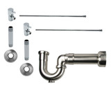 Mountain Plumbing Lavatory Supply Kit - Contemporary Lever Handle with 1/4 Turn Ceramic Disc Cartridge Valve - Angle, Massachusetts P-Trap - Polished Gold - MT3045-NL/GPB