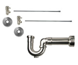 Mountain Plumbing  MT3041-NL/BRS Lavatory Supply Kit - Contemporary Lever Handle with 1/4 Turn Ceramic Disc Cartridge Valve - Angle, Massachusetts P-Trap - Brushed Stainless