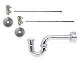 Mountain Plumbing  MT7101-NL/FG Lavatory Supply Kit - Contemporary Lever Handle with 1/4 Turn Ceramic Disc Cartridge Valve - Angle, P-Trap 1-1/2" - French Gold
