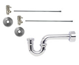 Mountain Plumbing Lavatory Supply Kit - Contemporary Lever Handle with 1/4 Turn Ceramic Disc Cartridge Valve - Angle, P-Trap 1-1/2" - PVD Brushed Bronze - MT7101-NL/PVDBB