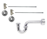 Mountain Plumbing  MT7100-NL/PEW Lavatory Supply Kit - Contemporary Lever Handle with 1/4 Turn Ceramic Disc Cartridge Valve - Angle, P-Trap 1-1/4" - Pewter