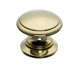 Top Knobs Ray 1 1/4" Diameter Round Knob, Polished Brass - M349