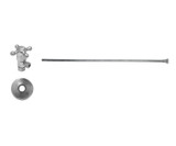 Mountain Plumbing Toilet Supply Kit - Brass Cross Handle with 1/4 Turn Ceramic Disc Cartridge Valve - Angle, Flat Head Riser - Unlacquered Brass - MT4820X-NL/ULB