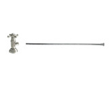 Mountain Plumbing  MT4831X-NL/ULB Toilet Supply Kit - Brass Cross Handle with 1/4 Turn Ceramic Disc Cartridge Valve - Angle, Flat Head Riser - Unlacquered Brass