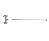 Mountain Plumbing Toilet Supply Kit - Brass Cross Handle with 1/4 Turn Ceramic Disc Cartridge Valve - Angle, Flat Head Riser - Pewter - MT4831X-NL/PEW