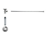 Mountain Plumbing Toilet Supply Kit - Brass Oval Handle with 1/4 Turn Ball Valve - Angle, Flat Head Riser - Polished Brass - MT4820BOIPS-NL/PVD